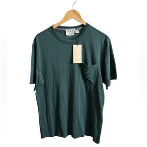 Scotch & Soda Amsterdam Men Cypress Green Garment Dye SS Pocket Tee NWT Size M